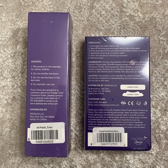 Brand New Bright White Bundle Purple Color Correcting Foam & Whitening Strips - Picture 4 of 16
